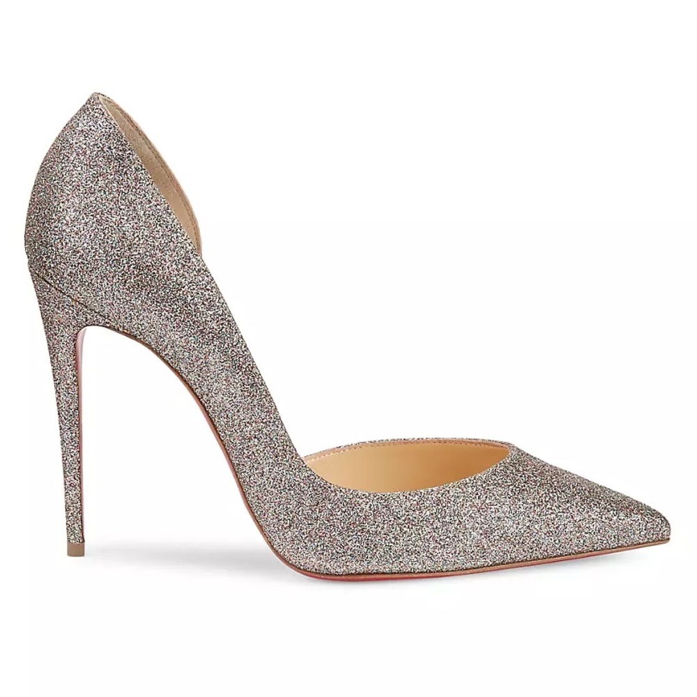 Christian Louboutin Iriza Glitter Leather Pumps
